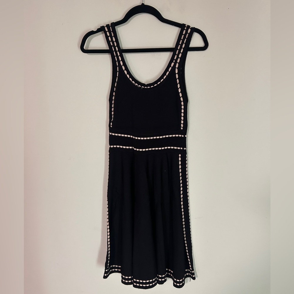 Alice + Olivia Black Dress with White Trim